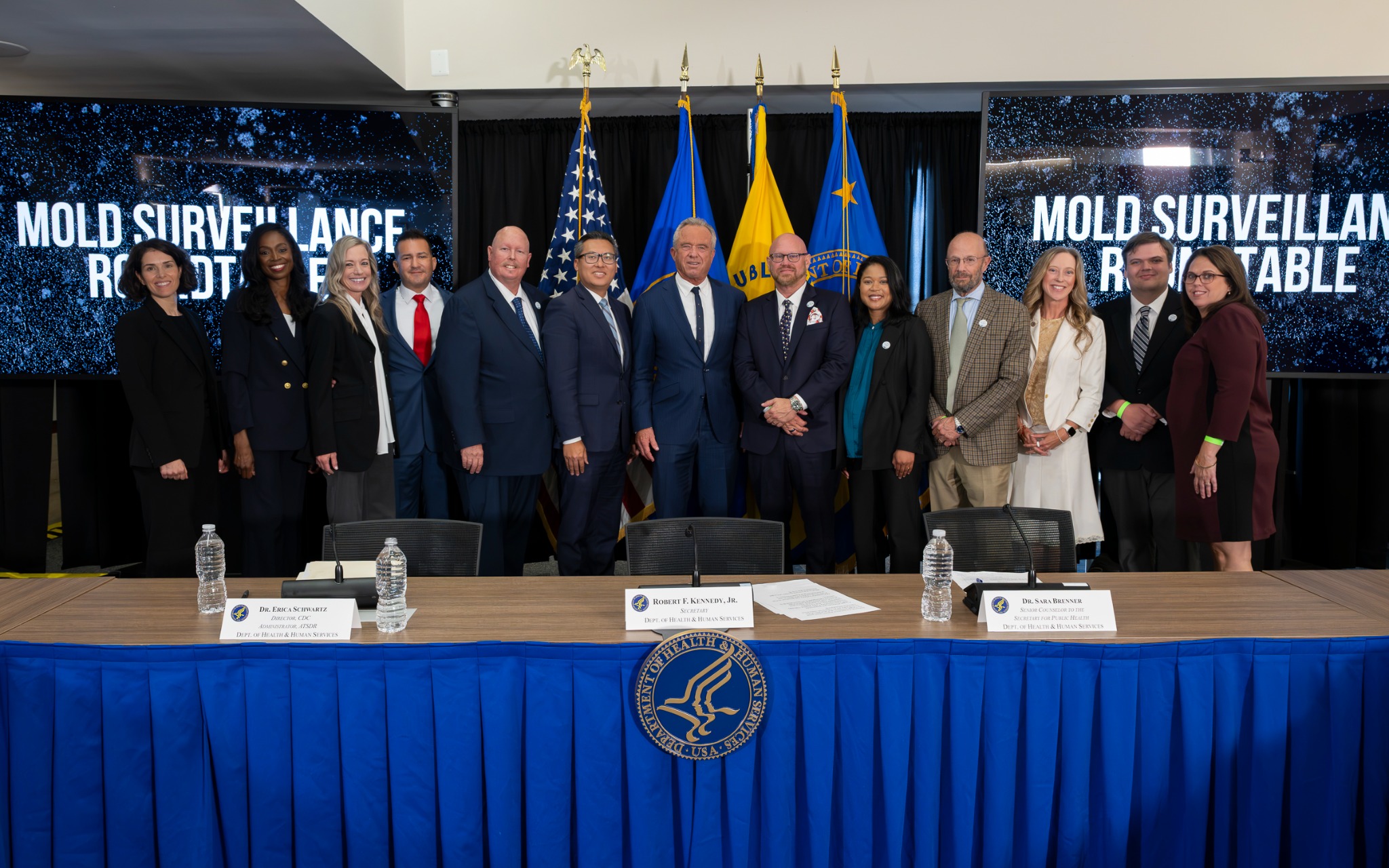 Participants at the September 18 HHS mold surveillance roundtable pose for a group photo